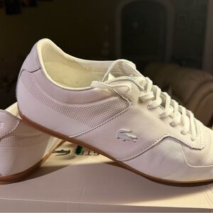Lacoste Men's White Leather Sneakers